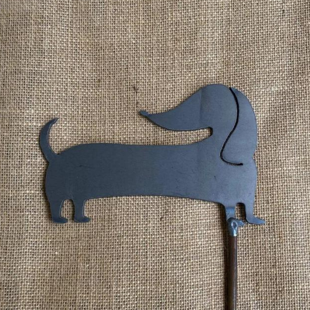 Sausage Dog Metal Art Pot Buddy Tassie Makers Market Hobart's